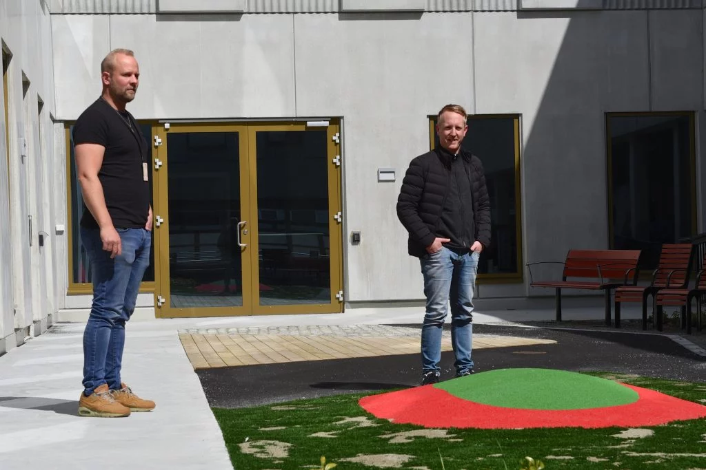 Fra v. Masivs byggeplassleder Sven Gjesdal og prosjektleder Stig Kristensen. 